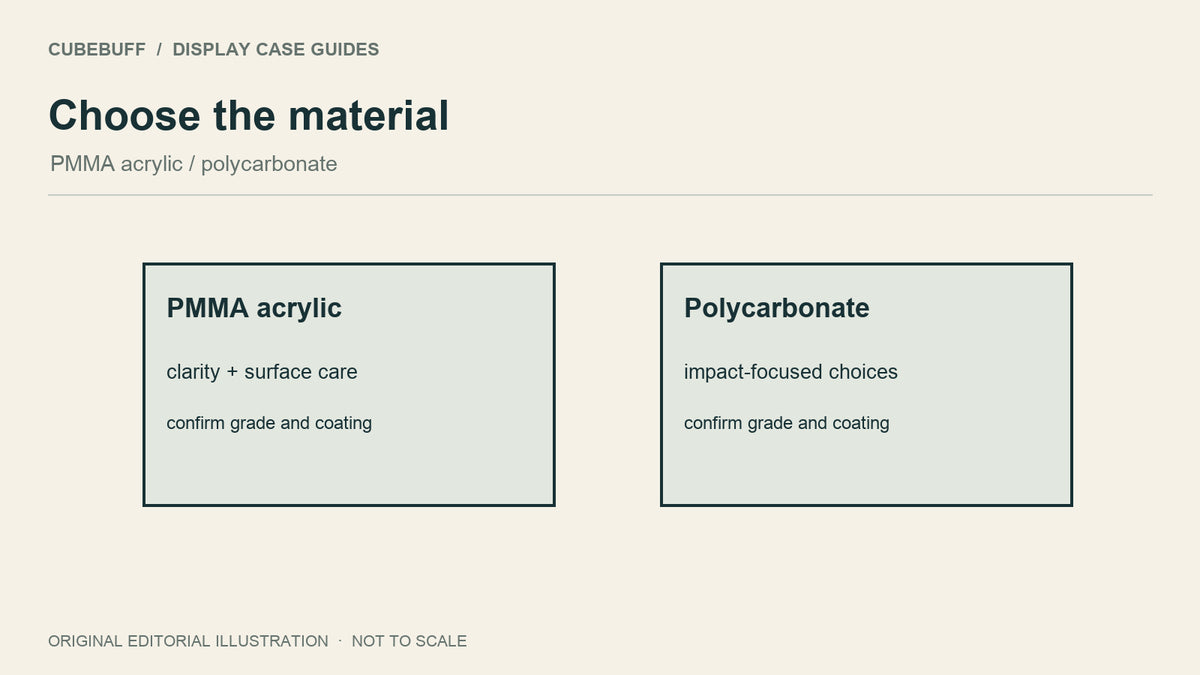 Acrylic vs Polycarbonate Display Cases: Choose by the Actual Grade