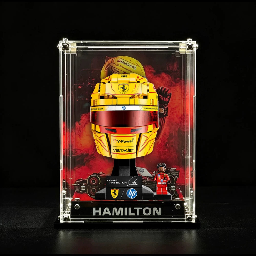 Acrylic Display Case for LEGO® Scuderia Ferrari Lewis Hamilton Helmet (43022)