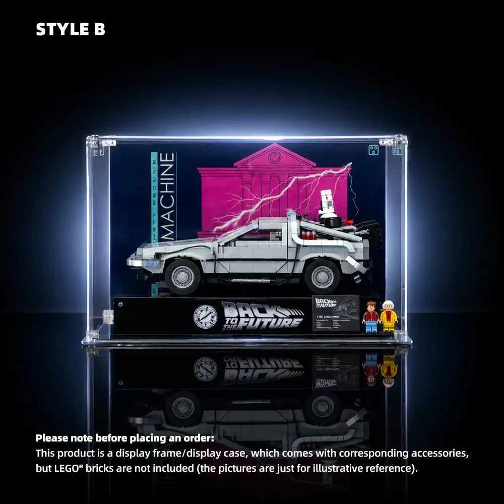 Acrylic Display Case for LEGO® Back to the Future Time Machine (10300)