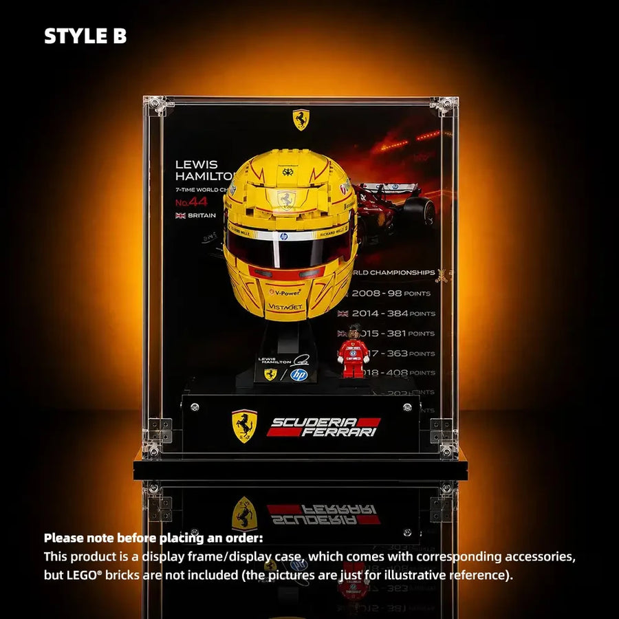 Wall Display Frame for LEGO® F1 Driver Helmet (43014)