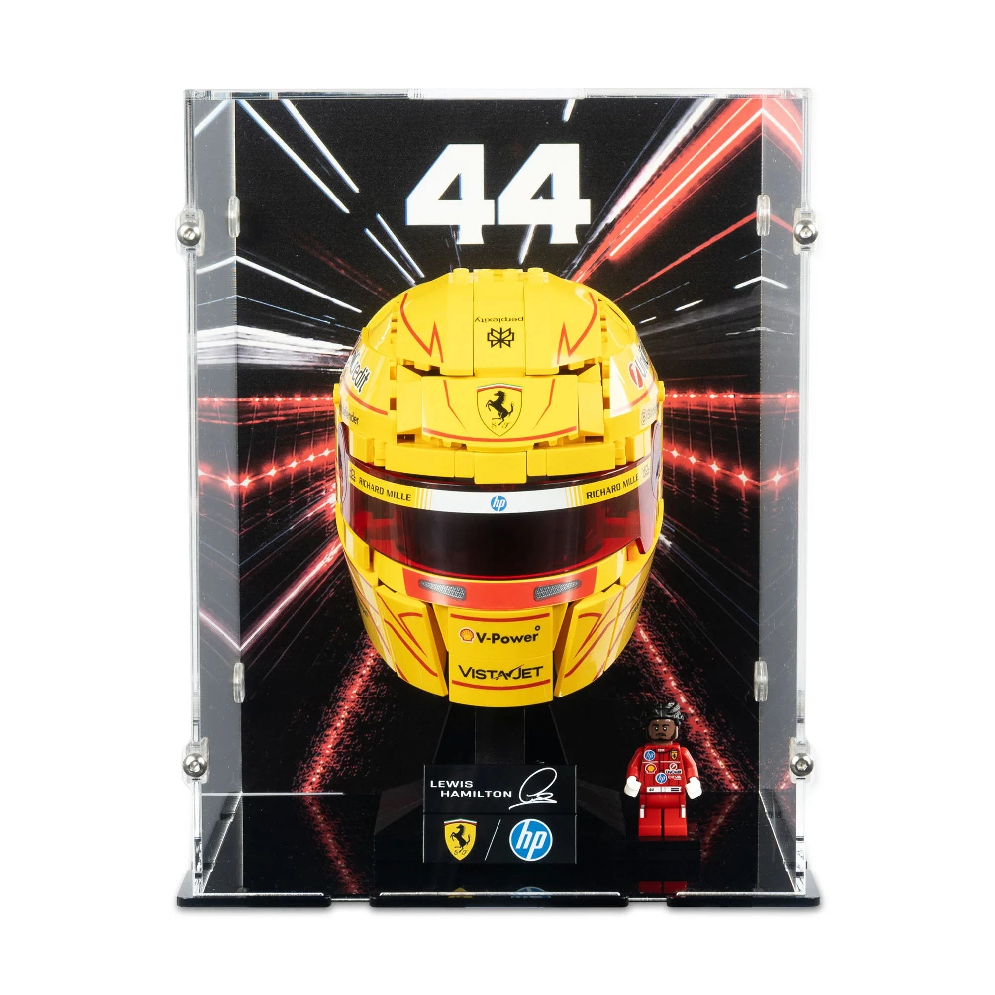 Acrylic Display Case for LEGO® Scuderia Ferrari Lewis Hamilton Helmet (43022)