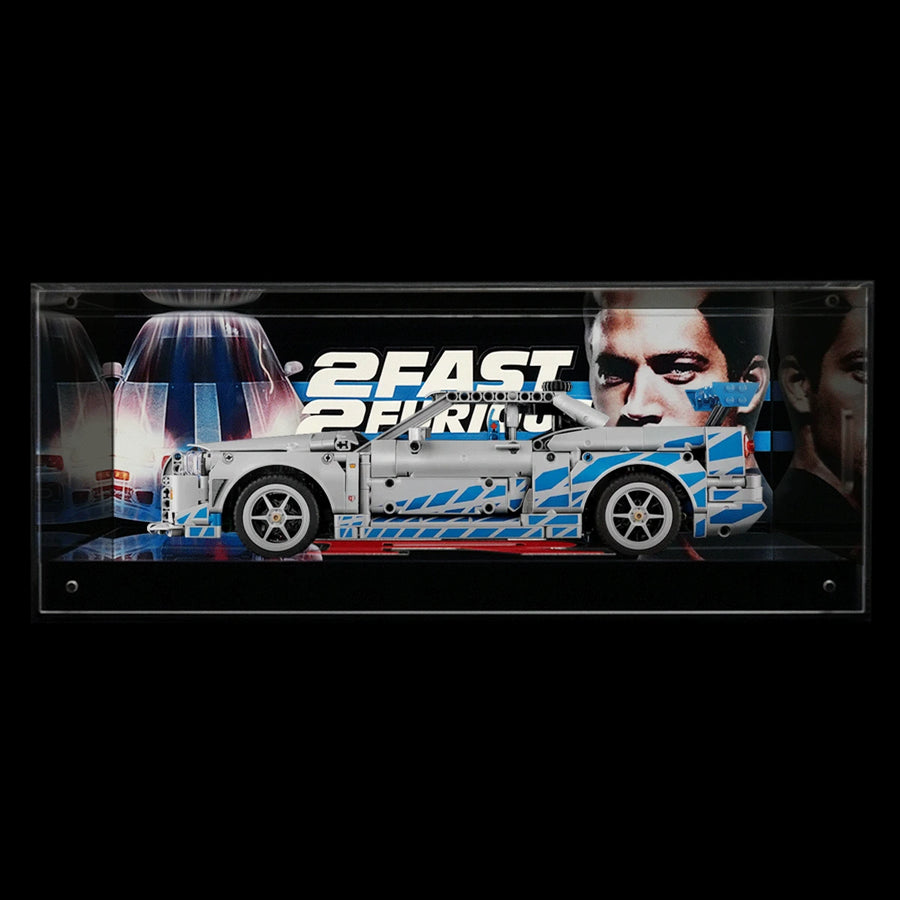 Acrylic Display Case for LEGO® 2 Fast 2 Furious Nissan Skyline GT-R (R34) (42210)