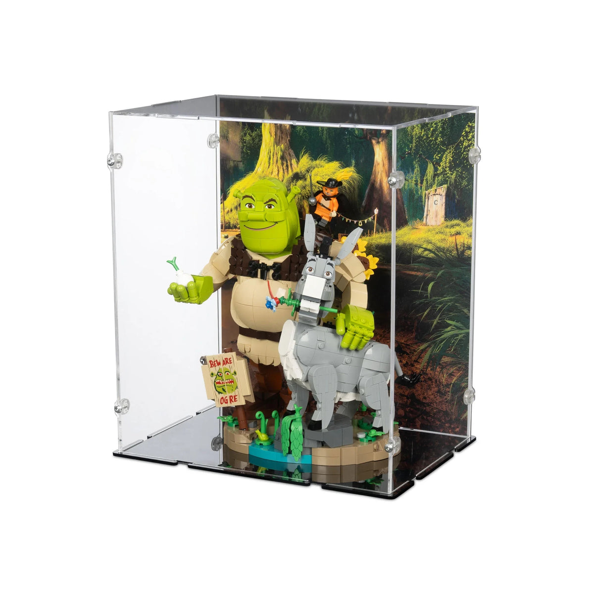 Acrylic Display Case for LEGO® Shrek Donkey Puss in Boots (72423)