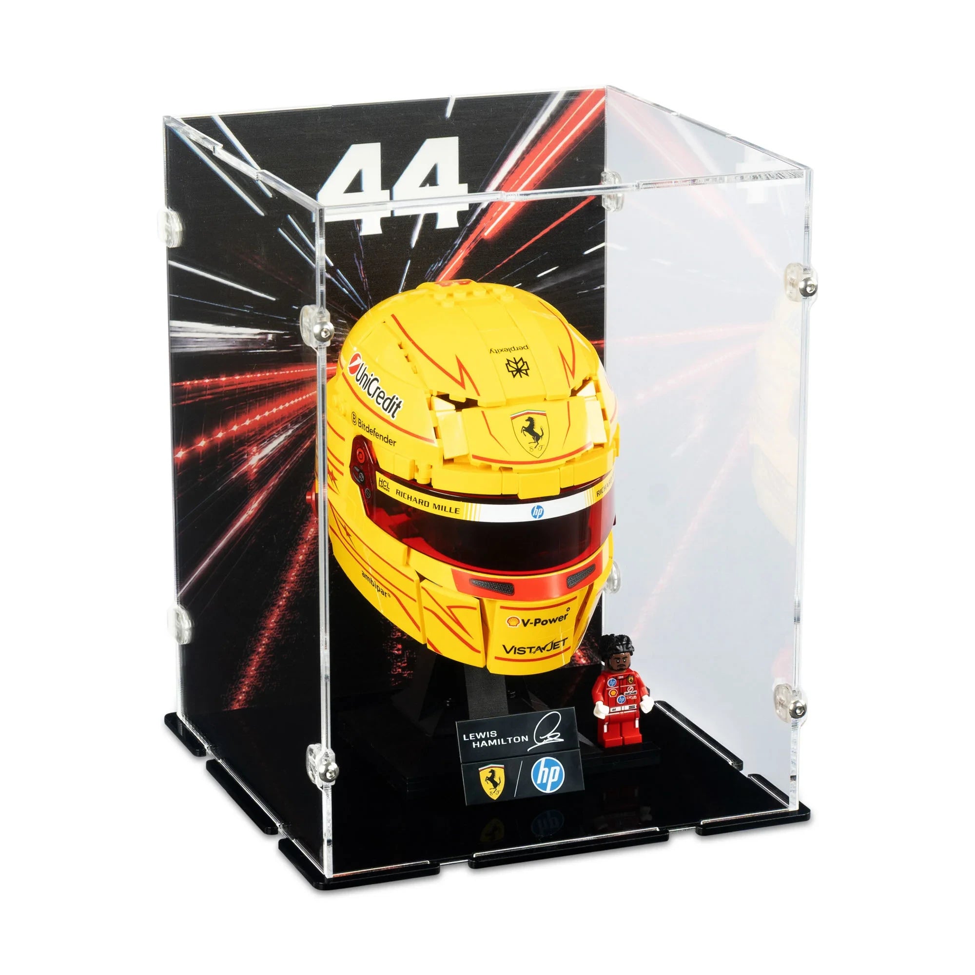 Acrylic Display Case for LEGO® Scuderia Ferrari Lewis Hamilton Helmet (43022)