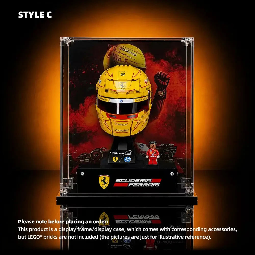 Wall Display Frame for LEGO® F1 Driver Helmet (43014)