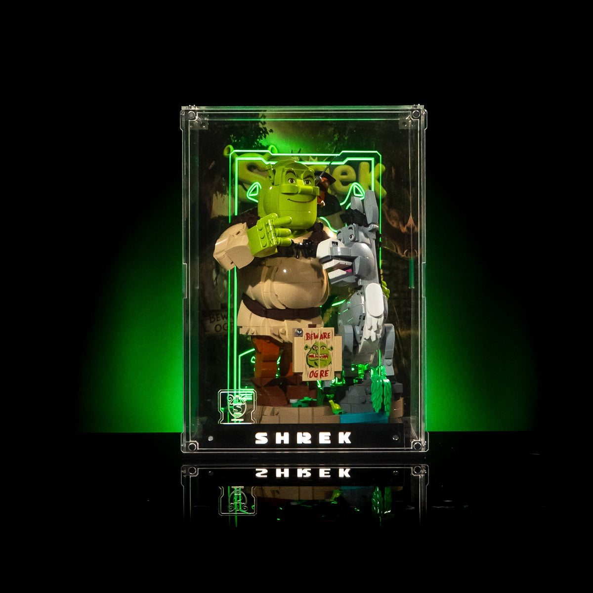 Acrylic Display Case for LEGO® Shrek Donkey Puss in Boots (72423)