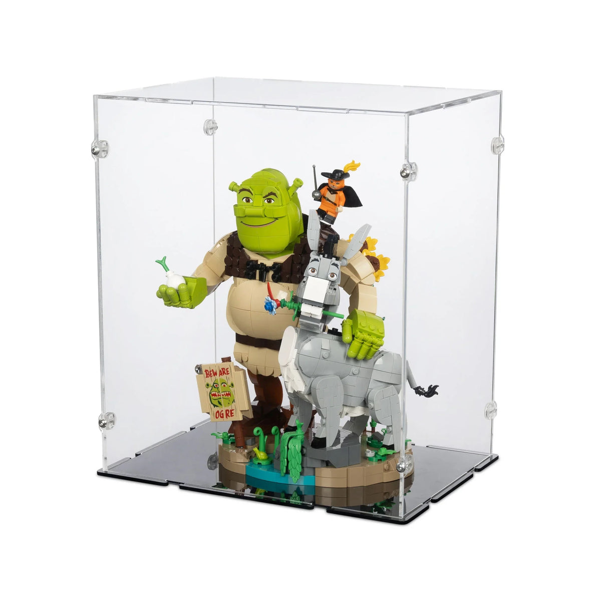 Acrylic Display Case for LEGO® Shrek Donkey Puss in Boots (72423)