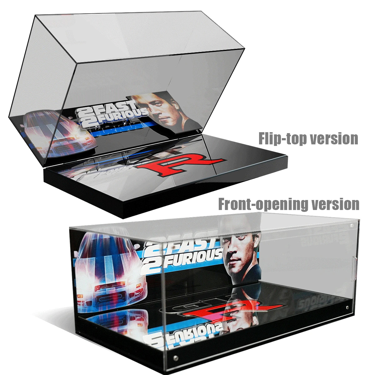 Acrylic Display Case for LEGO® 2 Fast 2 Furious Nissan Skyline GT-R (R34) (42210)