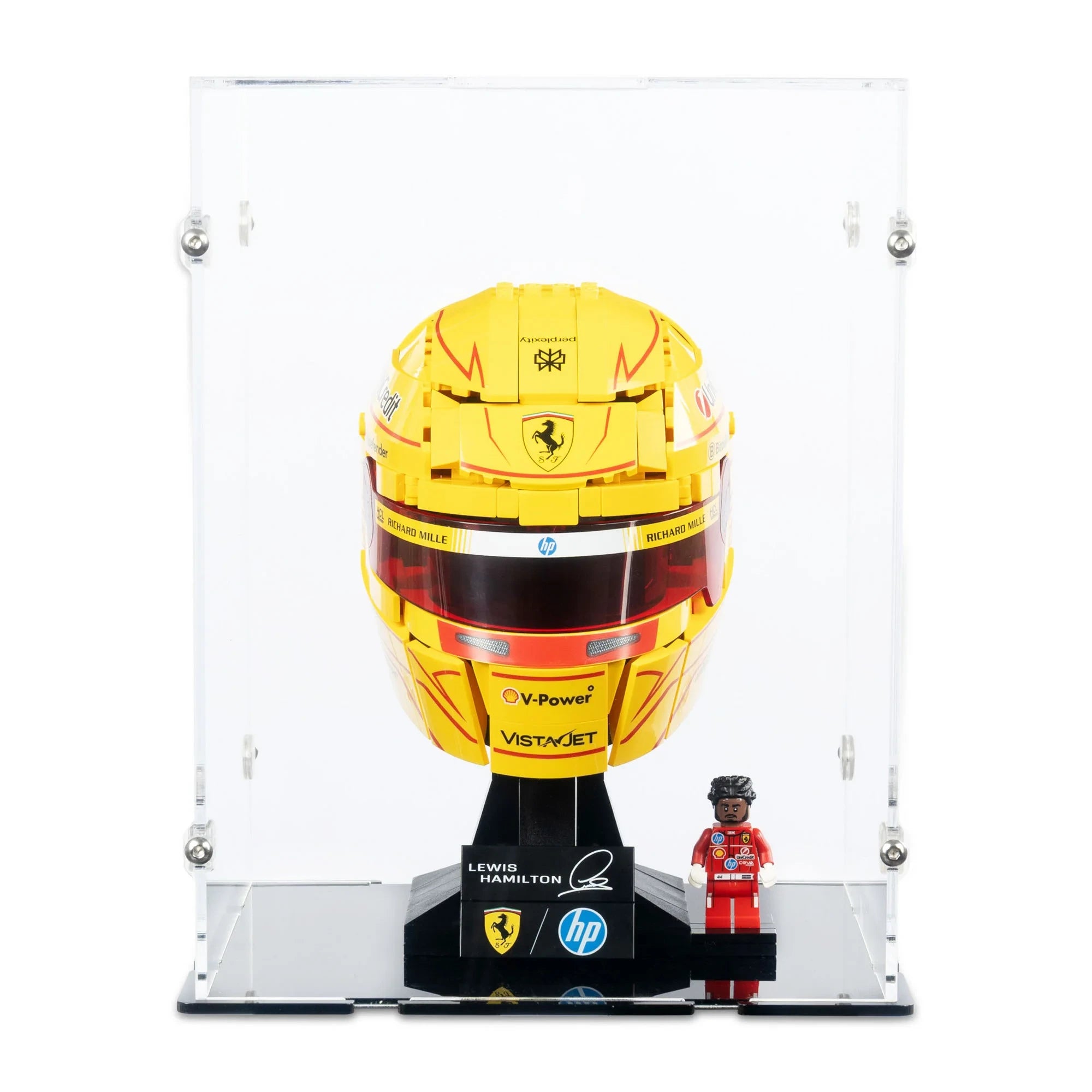 Acrylic Display Case for LEGO® Scuderia Ferrari Lewis Hamilton Helmet (43022)