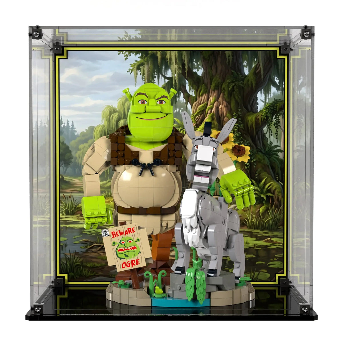 Acrylic Display Case for LEGO® Shrek Donkey Puss in Boots (72423)