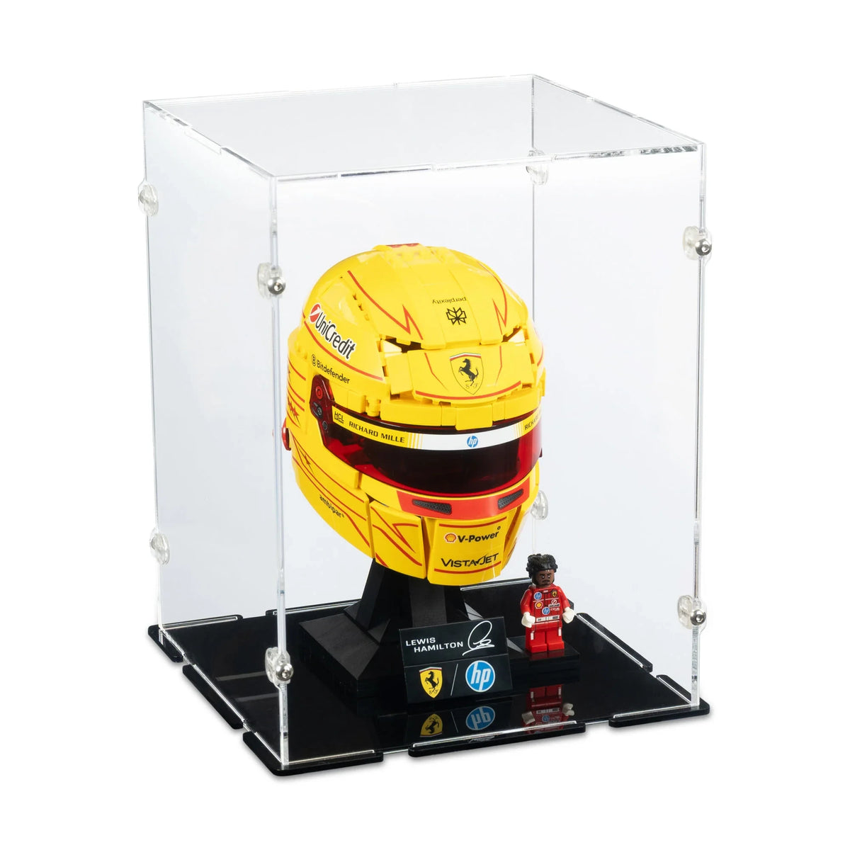 Acrylic Display Case for LEGO® Scuderia Ferrari Lewis Hamilton Helmet (43022)