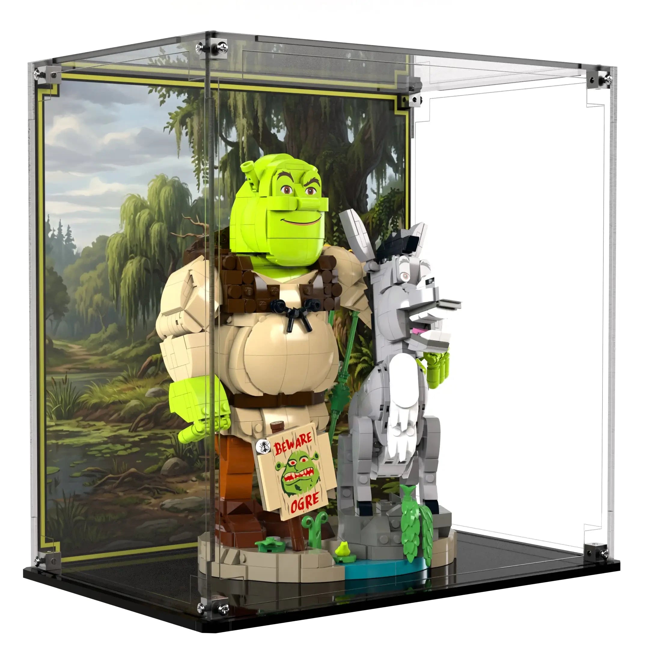 Acrylic Display Case for LEGO® Shrek Donkey Puss in Boots (72423)