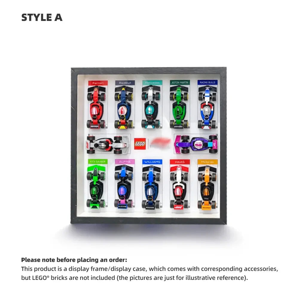 Wall Display Frame for LEGO® F1 Collectible Race Cars (71049)