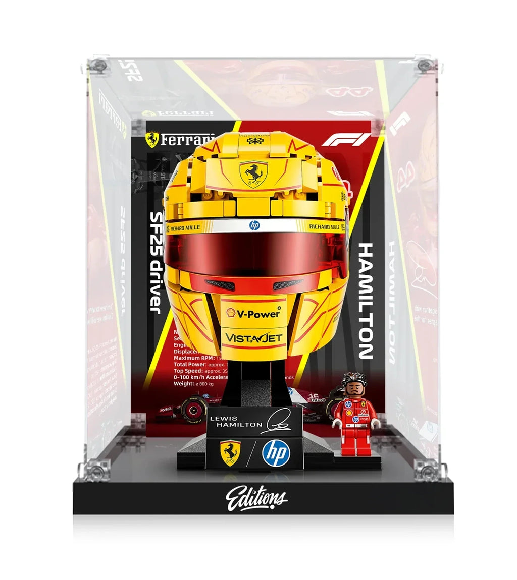 Acrylic Display Case for LEGO® Scuderia Ferrari Lewis Hamilton Helmet (43022)