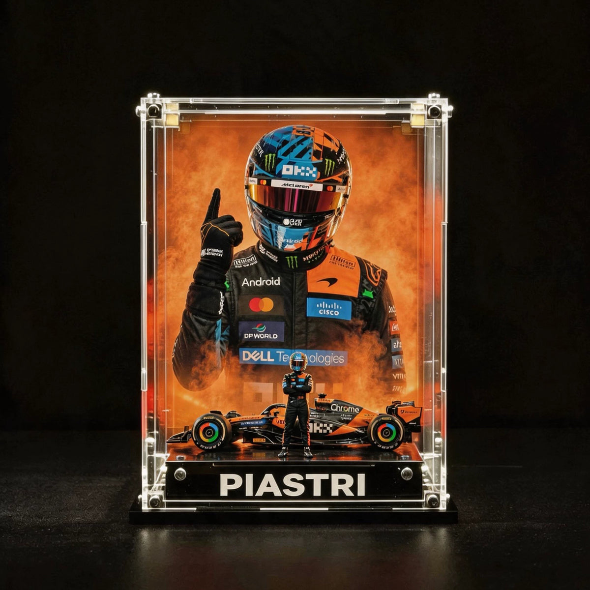 Acrylic Display for LEGO® F1 Helmets — Select Driver & Set