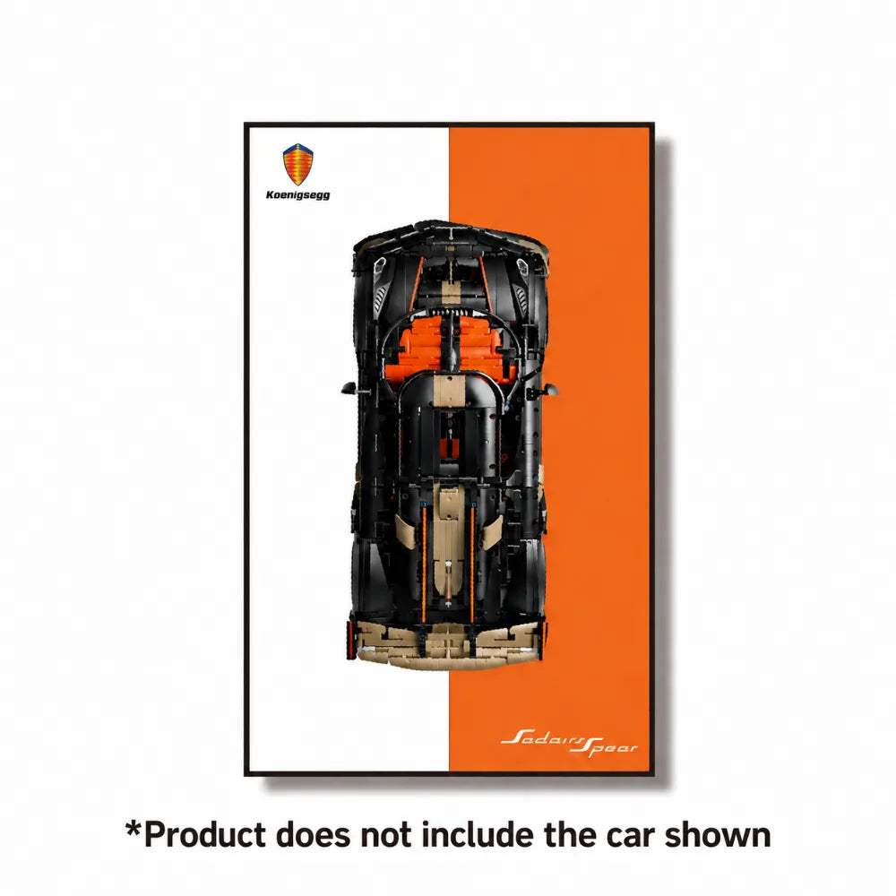 Wall Display Case for LEGO® Koenigsegg Sadair's Spear (42232)