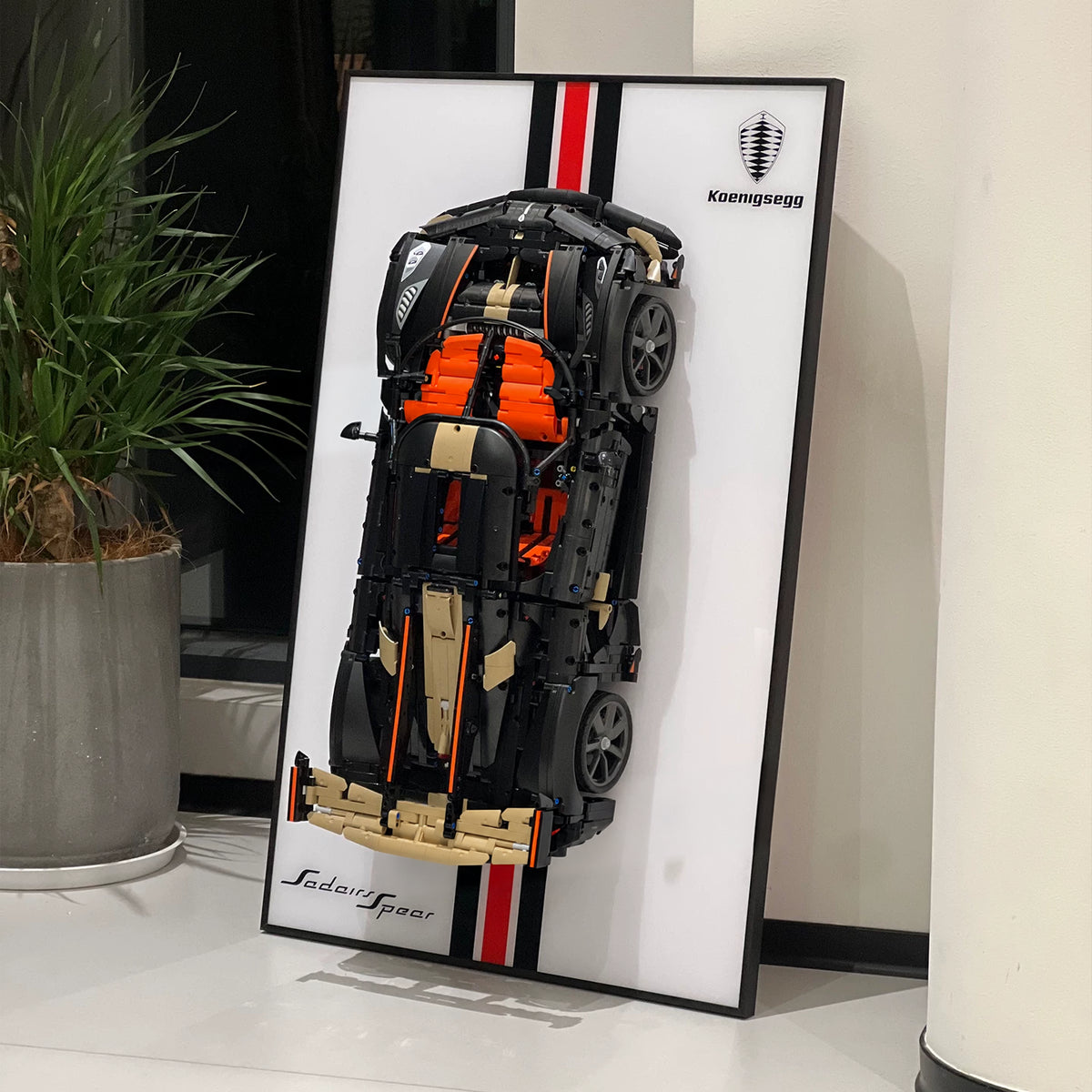 Wall Display Case for LEGO® Koenigsegg Sadair's Spear (42232)