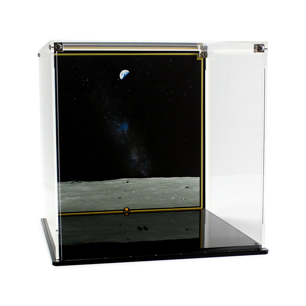 Empty Apollo 11 10266 case showing the Moon and Earth background
