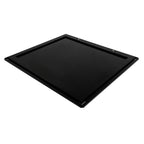 Black acrylic base for The Office 21336 showing its shaped model recess