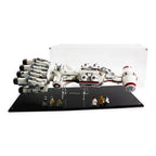 Alternate view of LEGO Tantive IV 75244 in the transparent-background display case