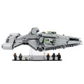 LEGO Imperial Light Cruiser 75315 raised on a clear acrylic stand above the minifigure base