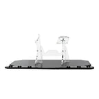 Empty Imperial Light Cruiser 75315 stand showing clear supports and black minifigure base