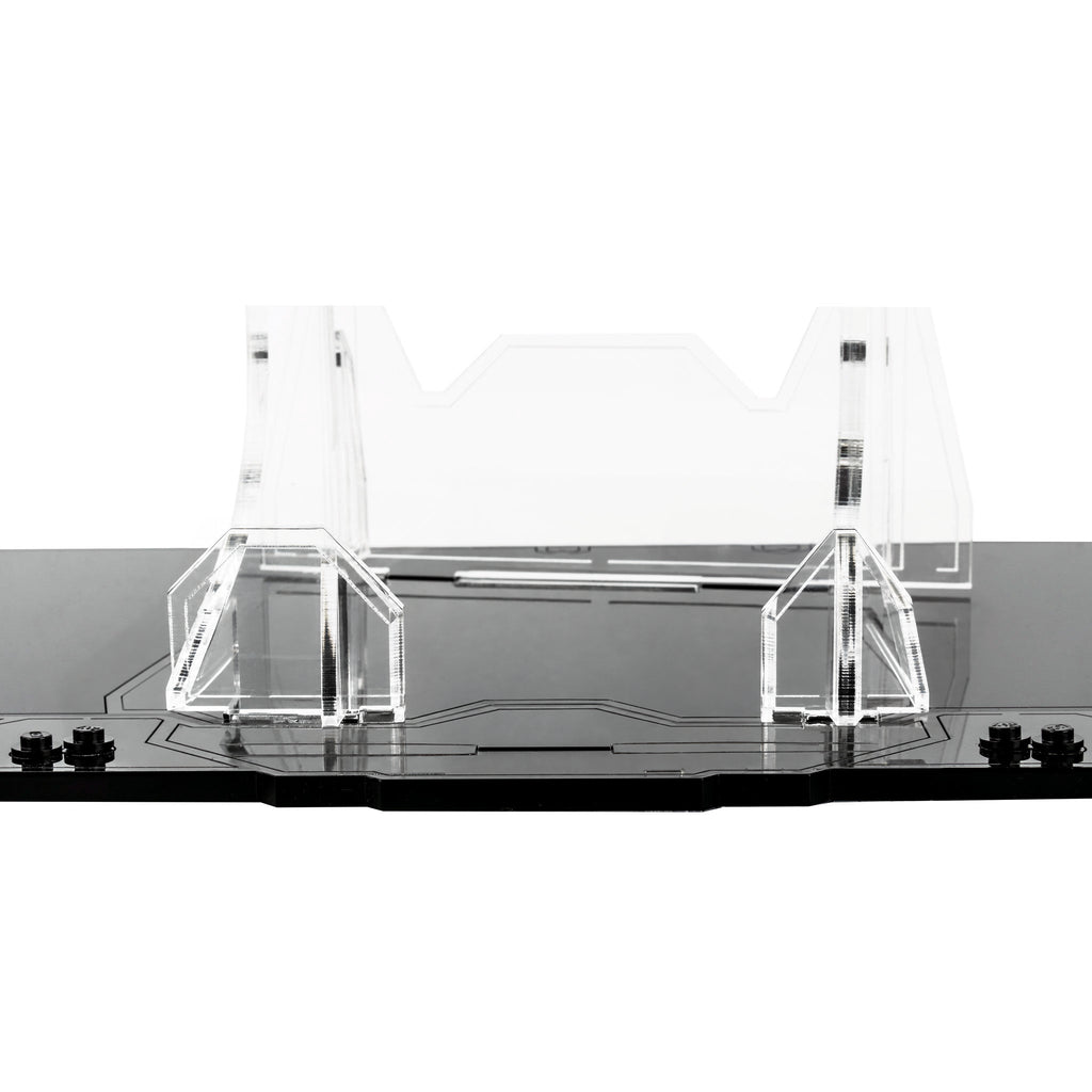 Front detail of the clear supports and studded base for Imperial Light Cruiser 75315