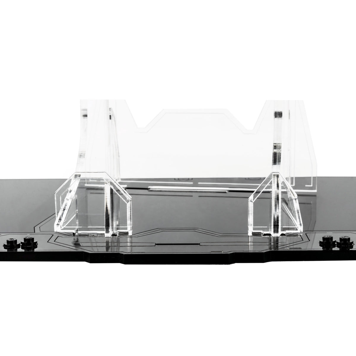 Front detail of the clear supports and studded base for Imperial Light Cruiser 75315