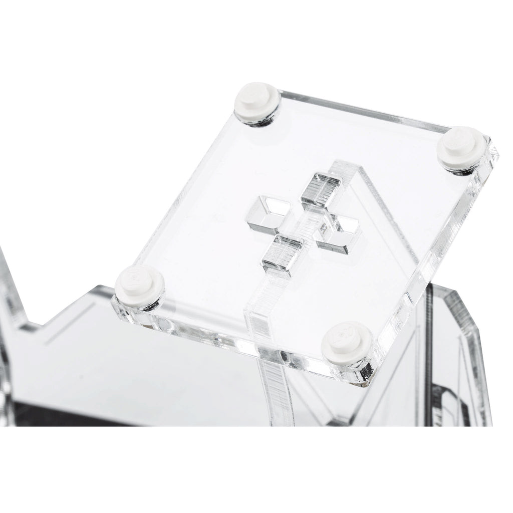 Studded clear top plate that connects the 75315 stand to the model