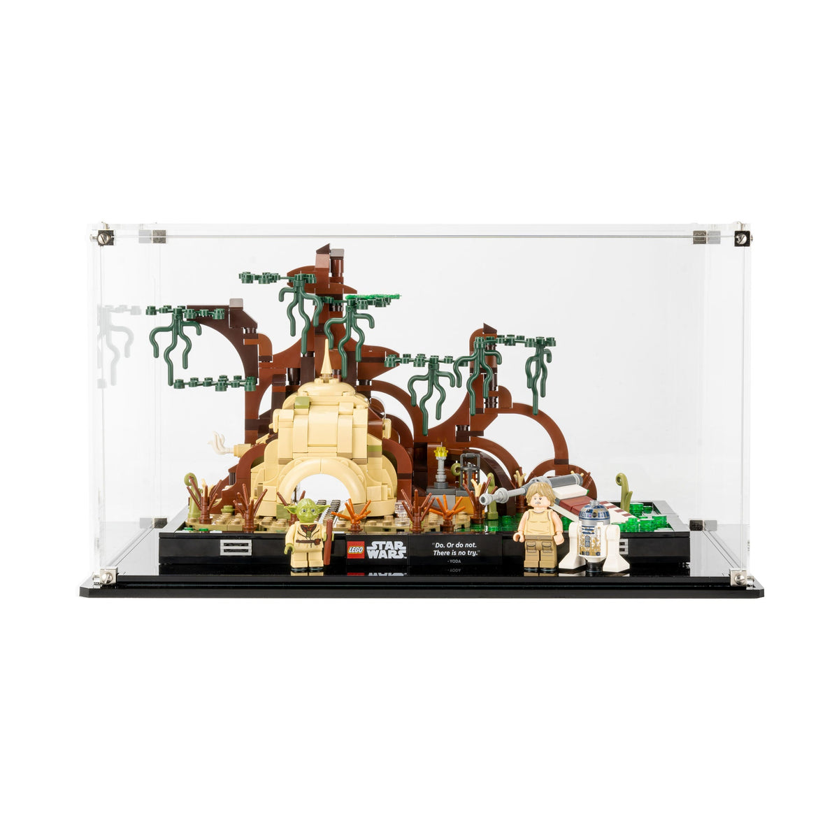 Dagobah Jedi Training Diorama 75330 in the clear background case