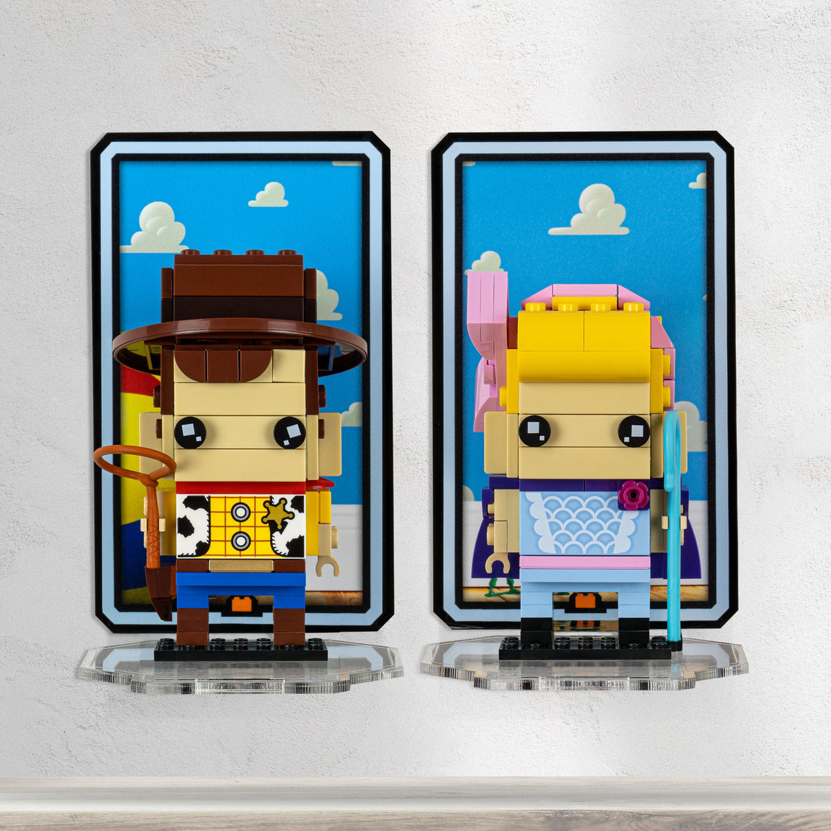 Wall Mounted Display for LEGO Brickheadz Woody & Bo Peep (40553) — gallery image 1