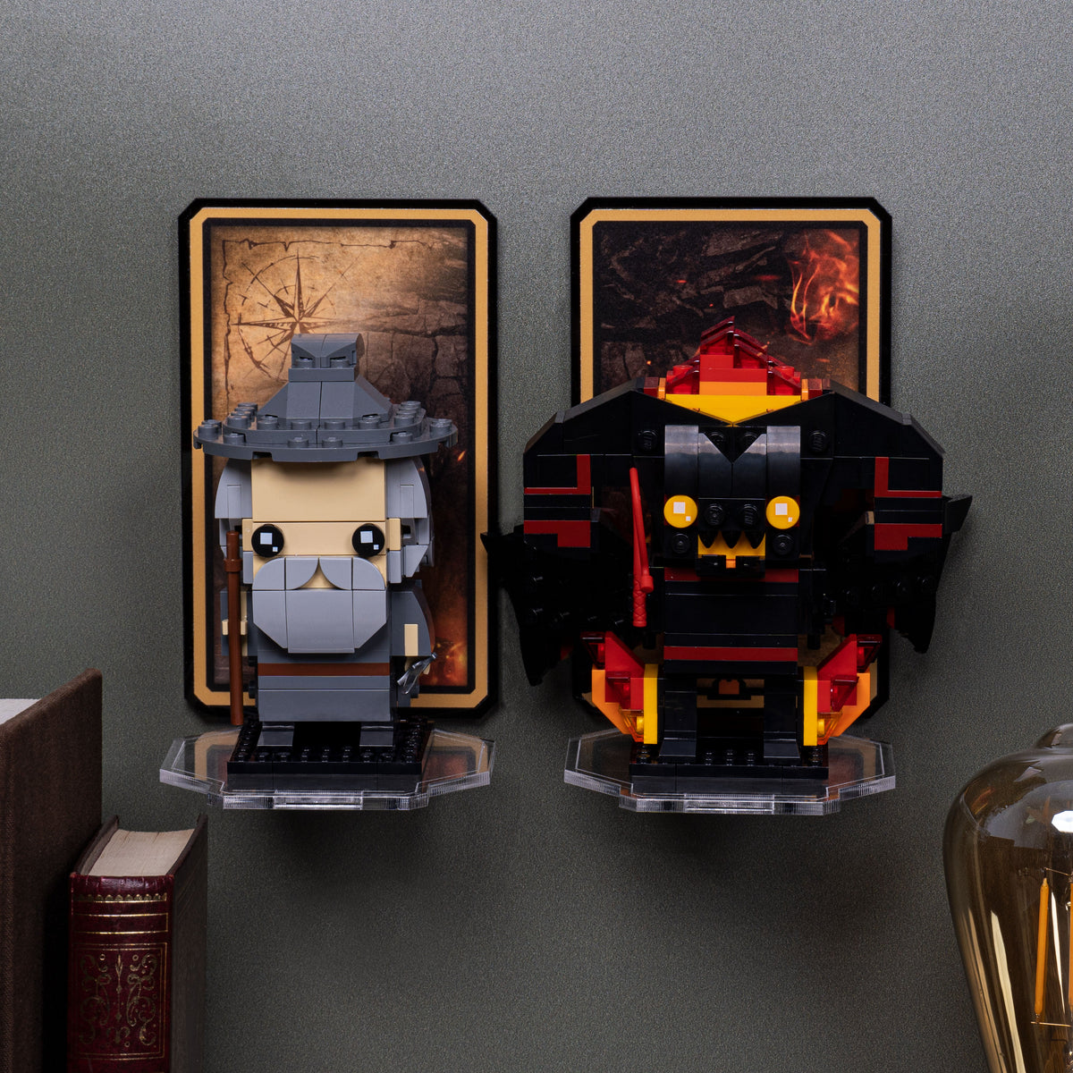 Wall mounted Display for LEGO Brickheadz: Gandalf the Grey & Balrog (40631) — gallery image 6