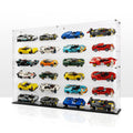 Complete acrylic display case for 24 LEGO Speed Champions Cars (6 x 4)