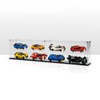 Complete acrylic display case for 8 LEGO Speed Champions Cars (2 x 4)
