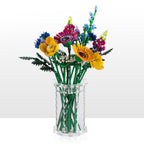 Large clear acrylic vase for LEGO flowers, Scalloped Edge design