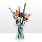 Large clear acrylic vase for LEGO flowers, Circle Detail design