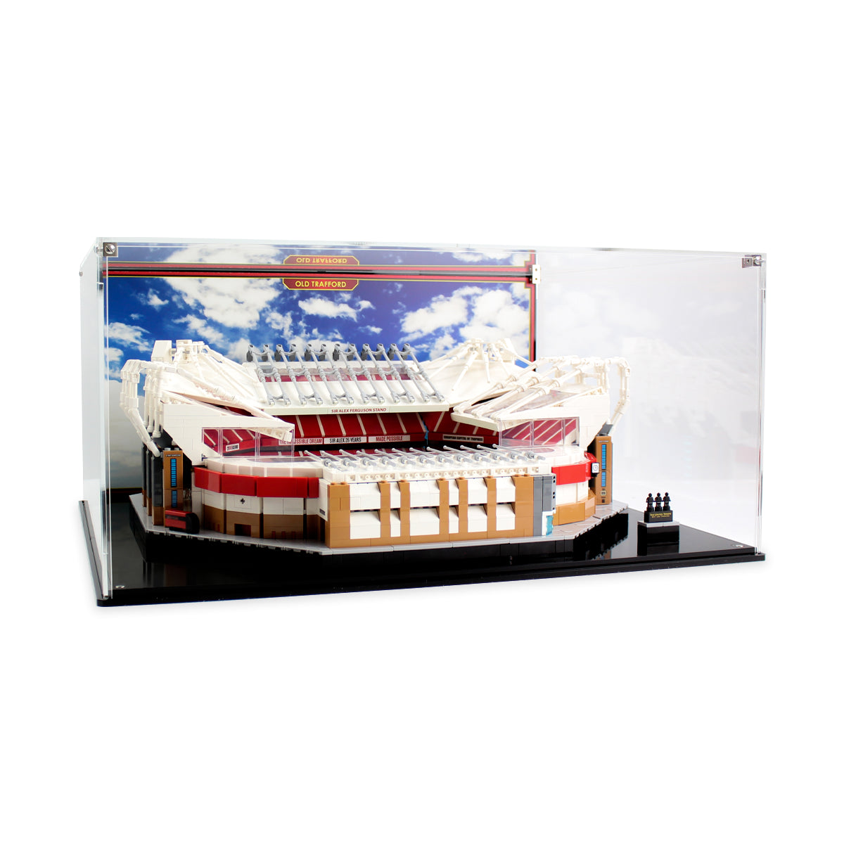 LEGO 10272 Old Trafford in the acrylic display case, display view 6