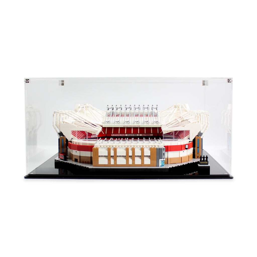 LEGO 10272 Old Trafford in the acrylic display case, display view 10