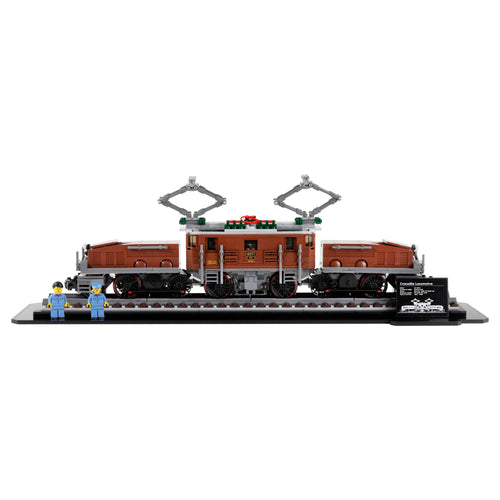 Complete acrylic display base for LEGO 10277 Crocodile Locomotive