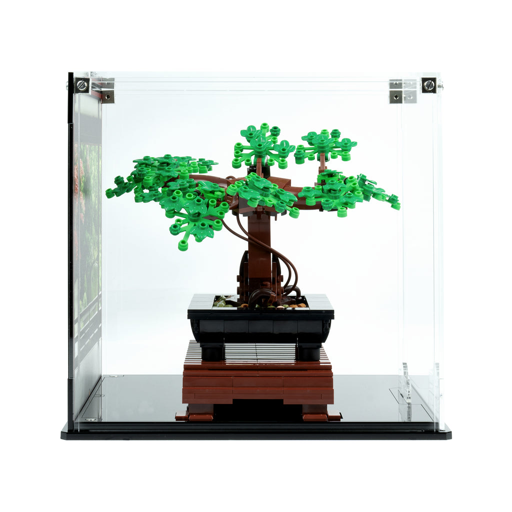 LEGO 10281 Bonsai Tree in the acrylic display case, display view 5