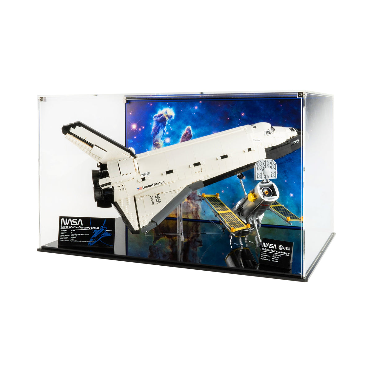 Complete acrylic display case for LEGO 10283 NASA Space Shuttle Discovery