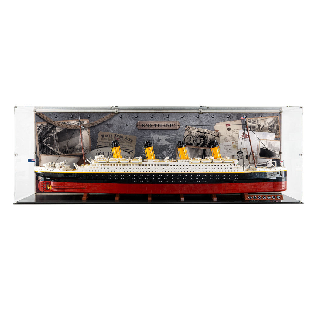 LEGO 10294 Titanic in the acrylic display case, display view 3