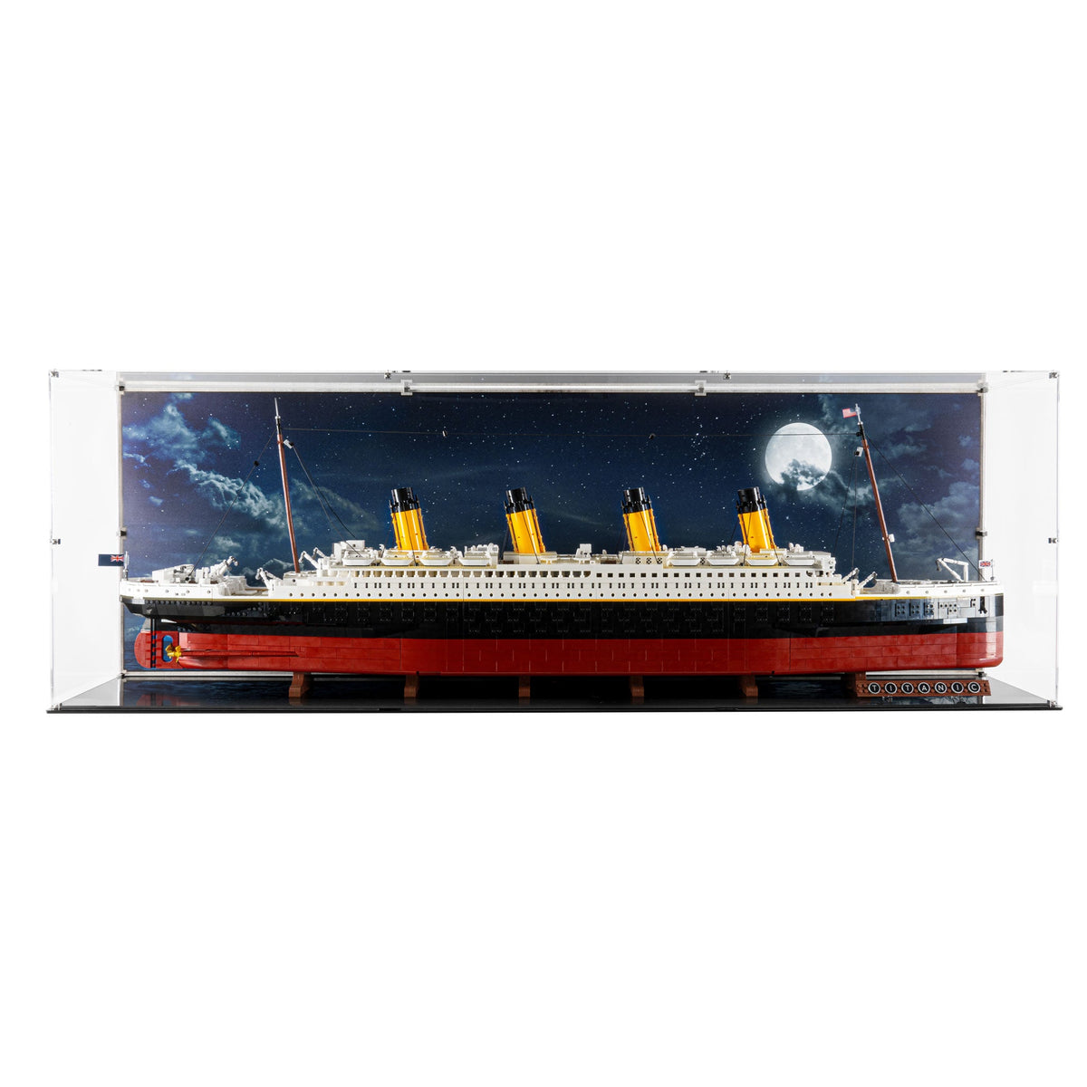LEGO 10294 Titanic in the acrylic display case, display view 5