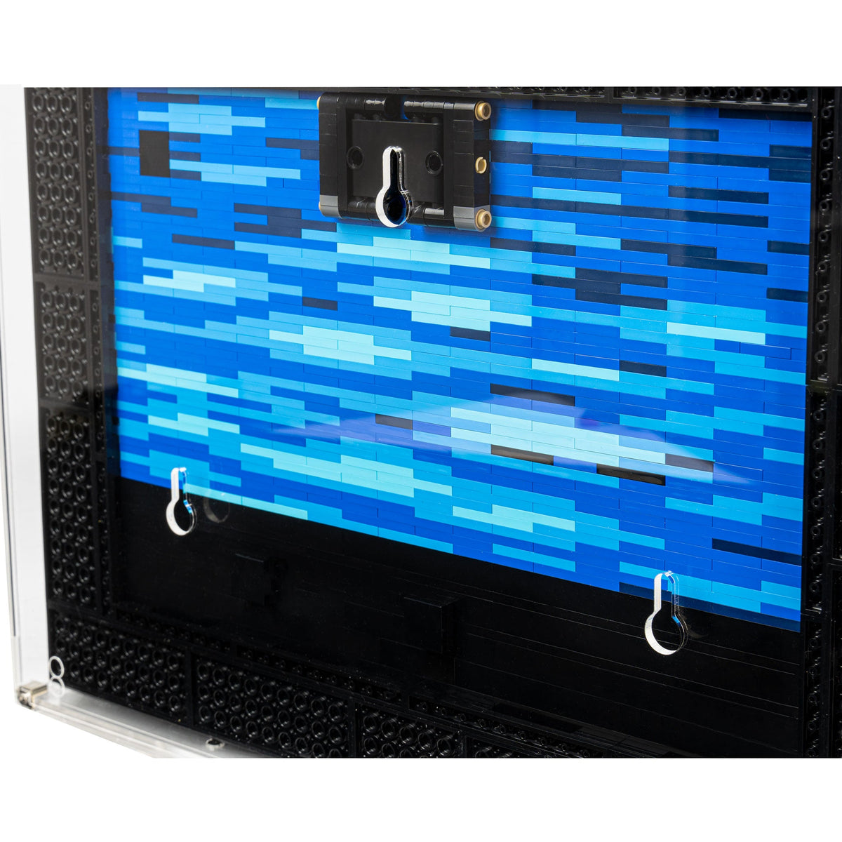 Acrylic wall mounted display case construction detail for LEGO 21333 The Starry Night, view 7
