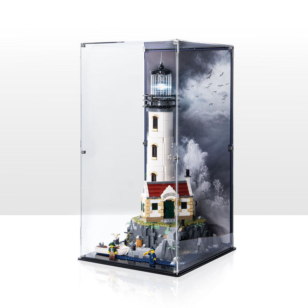Complete acrylic display case for LEGO 21335 Motorised Lighthouse