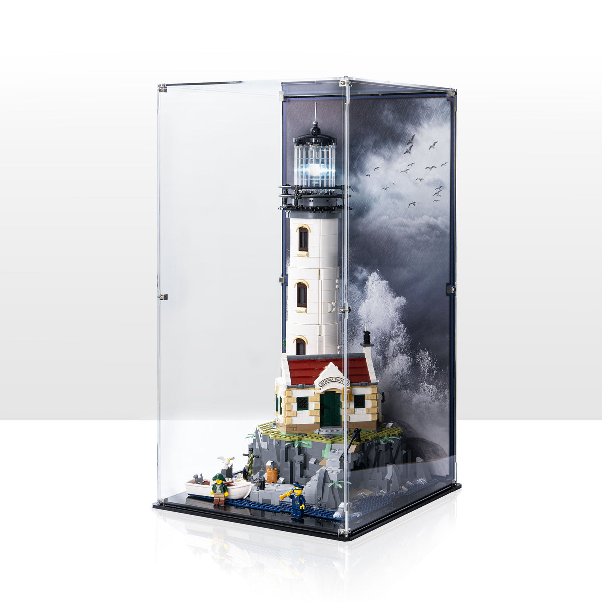 Complete acrylic display case for LEGO 21335 Motorised Lighthouse