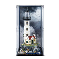 LEGO 21335 Motorised Lighthouse in the acrylic display case, display view 2