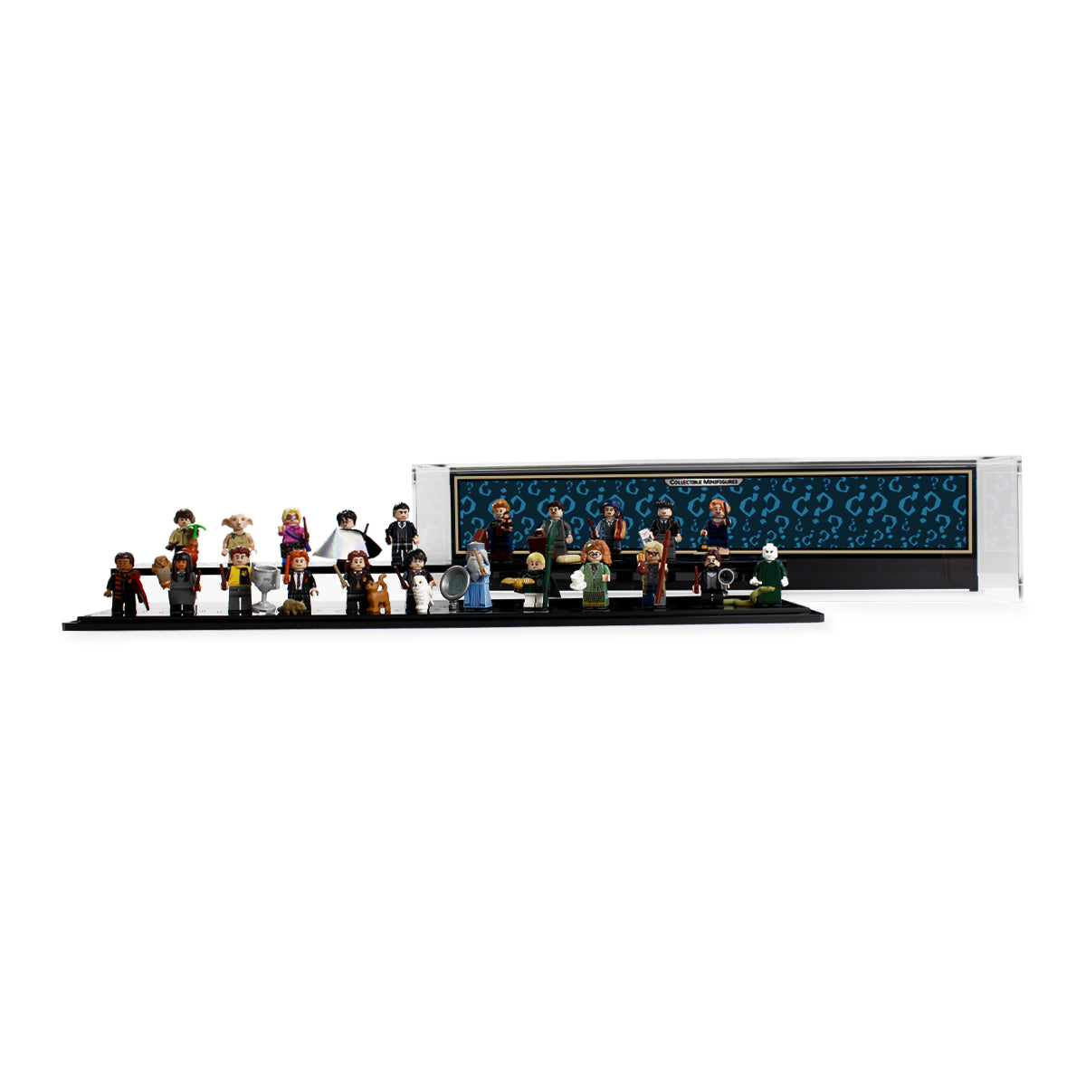 Acrylic display case construction detail for LEGO 71022 Harry Potter Minifigures Series 1, view 3