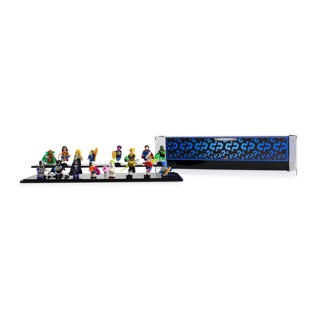 Acrylic display case construction detail for LEGO 71026 DC Super Heroes Minifigures, view 3