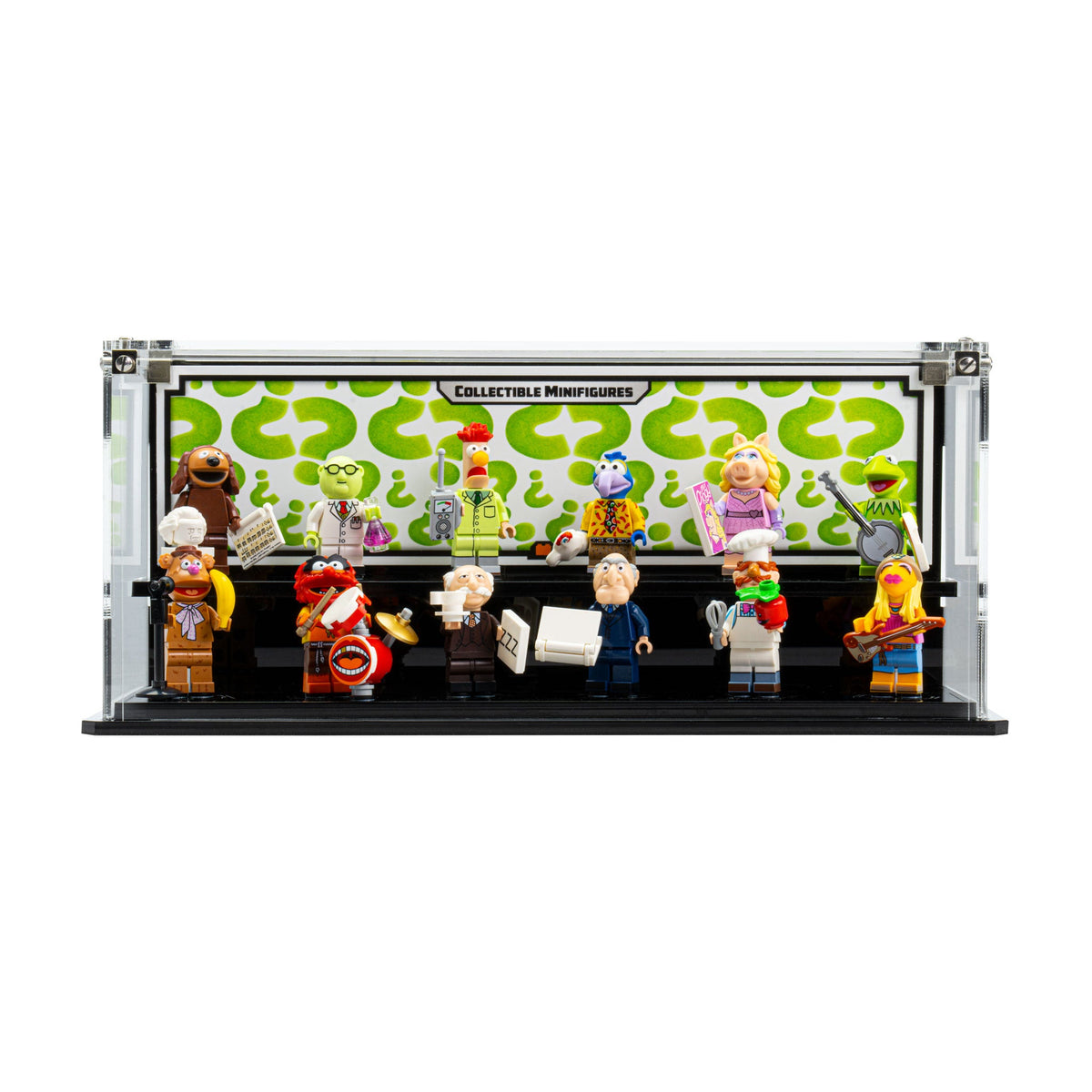 LEGO 71033 The Muppets Minifigures in the acrylic display case, display view 4